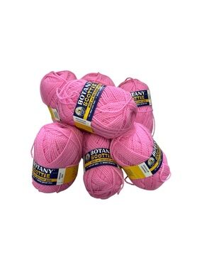 7 Skeins Botany Scottie Pink Wool & Shetland Wool Yarn.